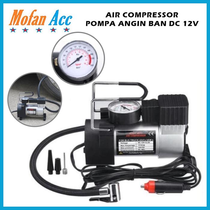 Pompa Ban Elektrik Air Compressor Mini DC 12V Pompa Angin Ban Portable Udara Listrik Mobil Motor Sep