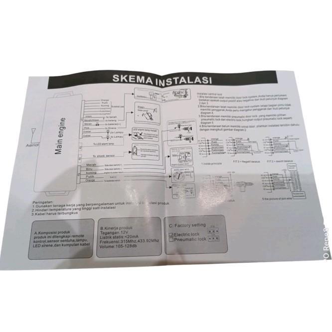 Alarm Mobil FORTECH FT 666 Model Kunci Innova Lama Car Kabel