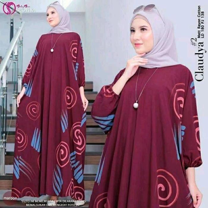 Kaftan anya Jumbo Rayon Premium Tebal Adem Lembut Bumil Busui Dress Wanita Dewasa Remaja Muslim Moti
