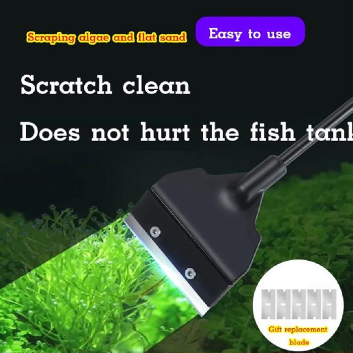 Aquarium Fish Tank Algae Scraper Stainless Steel Blade Aquatic Water