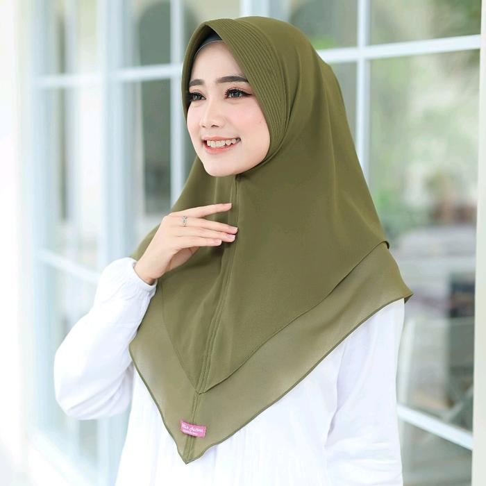 Khimar Mini Lancip Ceruty Baby Doll 2 Layer Ped Antem - Bestseller - Muslim, Jilbab Instan Wanita De