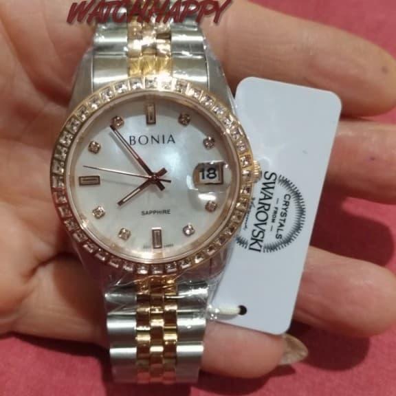 Jam Tangan BONIA ORIGINAL 100% BNB10553-1657S Swarovski Shappire Glass