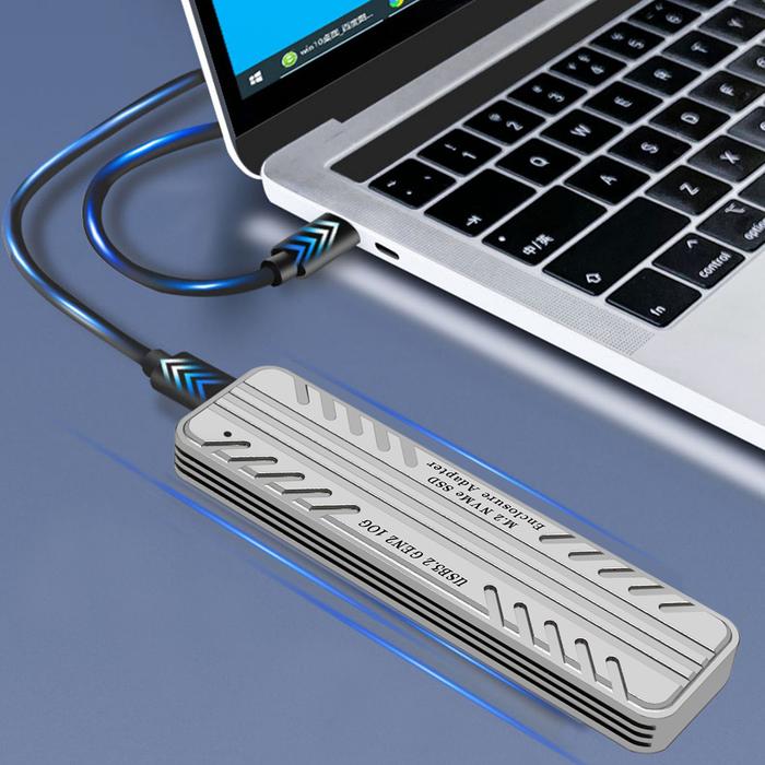 M.2 SSD Enlcosure 10Gbps Eksternal M2 PCIE NVMe SSD Casing Aluminium