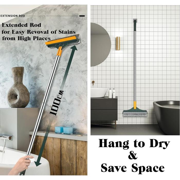 Sikat Toilet 2in1 / Sikat Lantai Kamar Mandi / Sikat Dorong Kamar Mandi