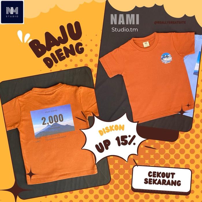 Baju Anak Dieng Prau |NM| Bahan Cotton 24s Bergaya outdor Cocok Buat Daily Atau Buat Anak Gunung Fas