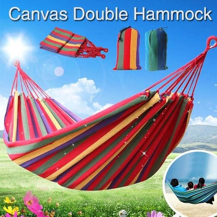 Ayunan Gantung Hammock Rainbow Pelangi / Ayunan Pohon  Bahan Tebal Gantung Hammock/ Ayunan Gantung C