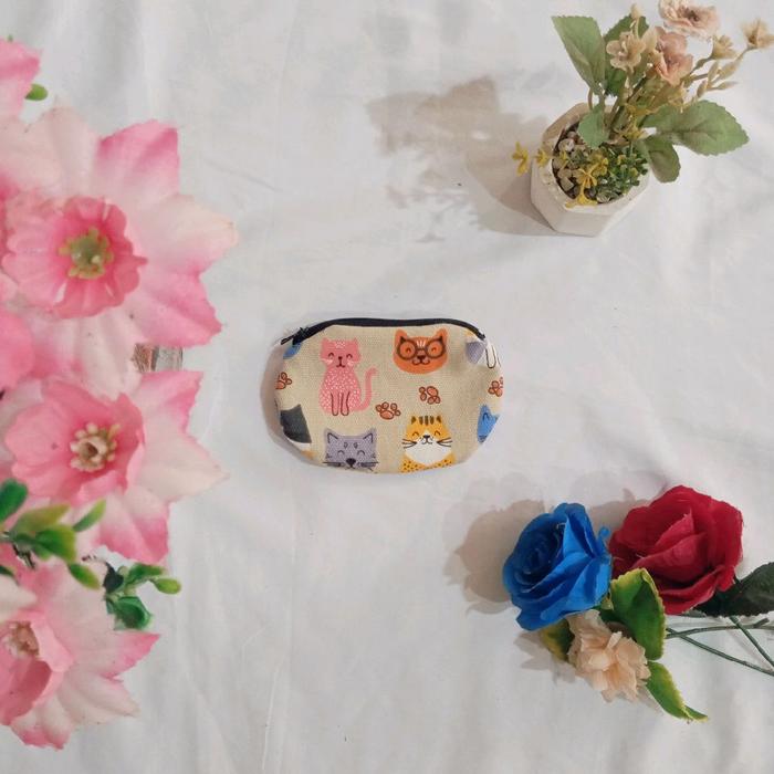 dompet koin/dompet wanita/dompet koin murah/dompet koin resleting bahan kain kanvas