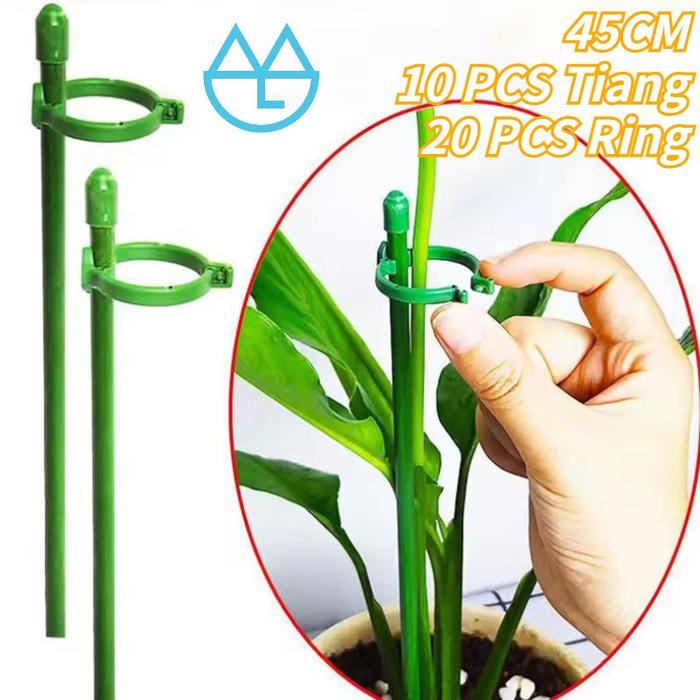 READY 10pcs 45 cm Holder Tanaman Penyangga Batang Tanaman Penyangga Tanaman Hias Ajir Penyangga Tana