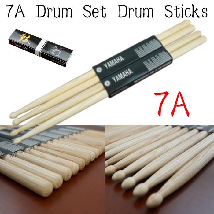 1 Set Stik Drum / Palu Drum Kayu Latihan Yamaha 5A/7A