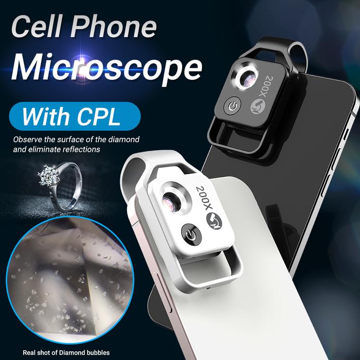 APEXEL 200X Phone Camera Microscope Lens HD Powerful Cellphone