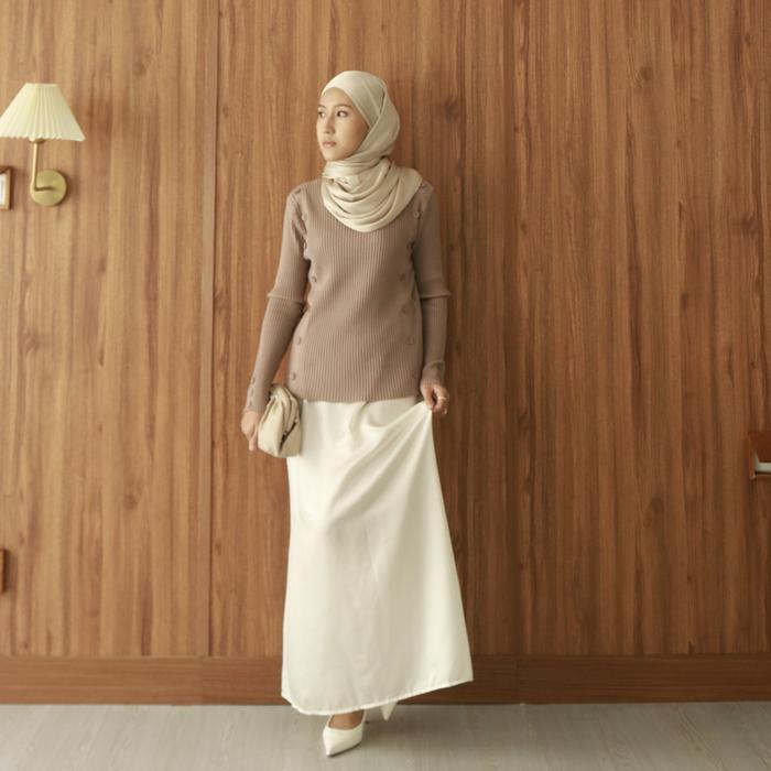 PALE - NEOLA SKIRT - SILK SKIRT - FLARE SKIRT - FLARE SILK SKIRT