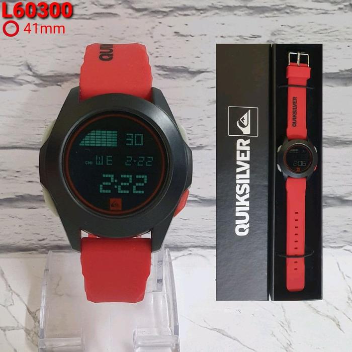 Jam Tangan Wanita Quicksilver digital Original Tali Rubber Karet Water Resistance Tahan air free box