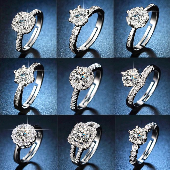 Cincin Cincin Pernikahan Wanita Moissanite