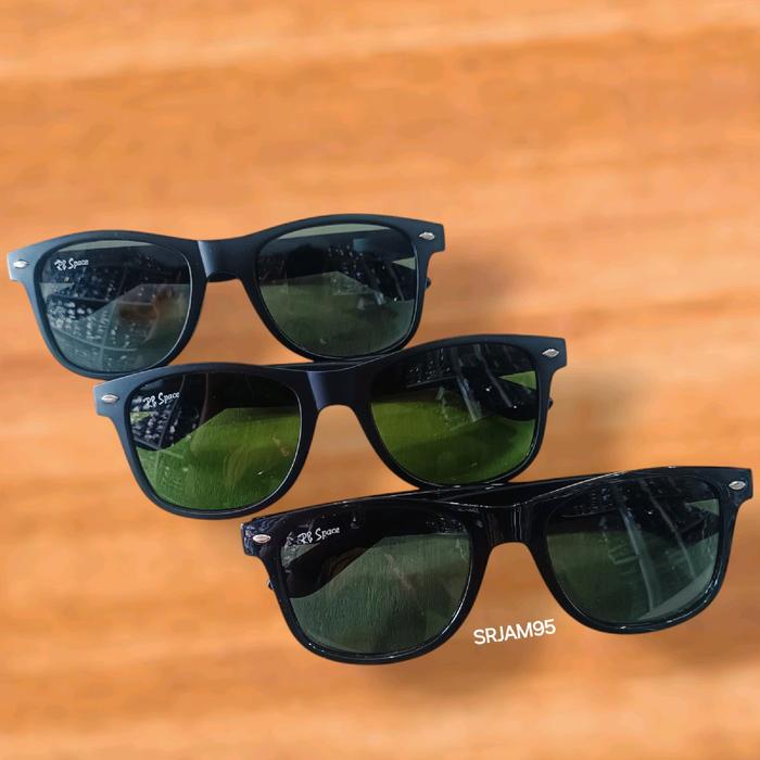 Kacamata Wayfarrer | RB Space KT 005 | lensa KACA UV 400 Protection | Lensa Anti Silau  Hitam Sungla