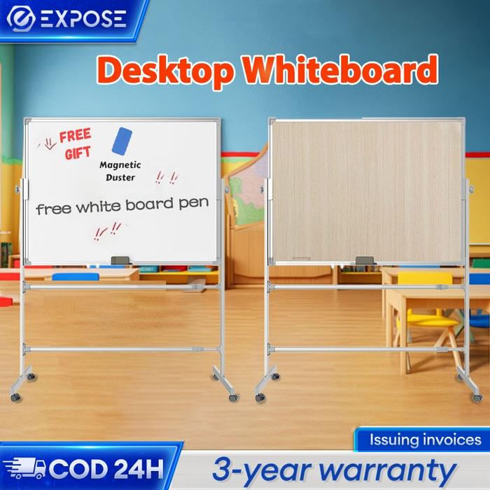 Whiteboard Standing Kaki 70 x100 cm Papan Tulis Whiteboard Papan Tulis Magnet Papan Tulis Standing