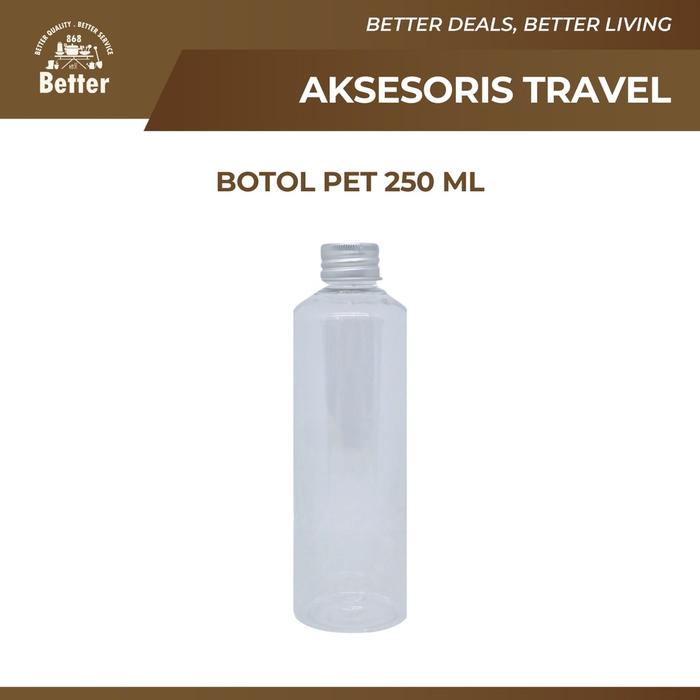 Botol PET 250 & 500 ml Kemasan Minuman Plastik Bening Tebal Tutup Ulir