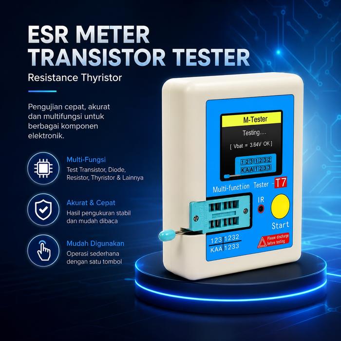 DoTek ESR Meter Multifunctional Transistor Tester Resistance Thyristor - LCR-T7