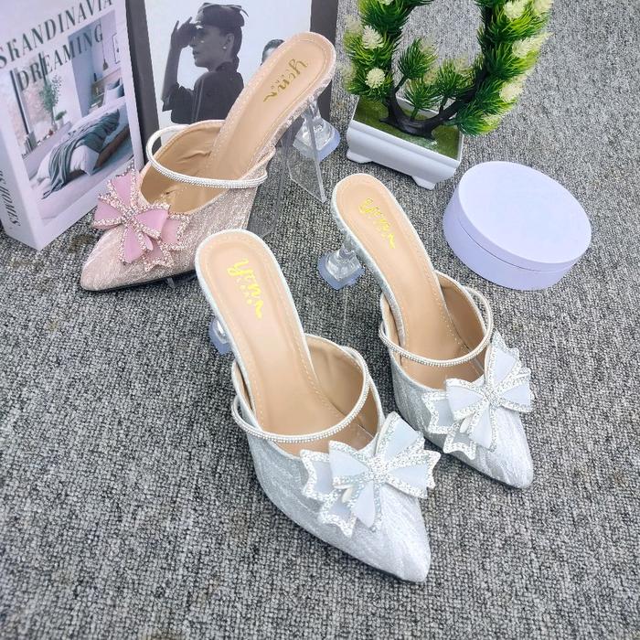YTN Milawa01 Sandal Pesta Wanita Heels Elegan Hak 5cm KD ps05 Kulit Sintetis Non-Slip Sol Empuk Ring