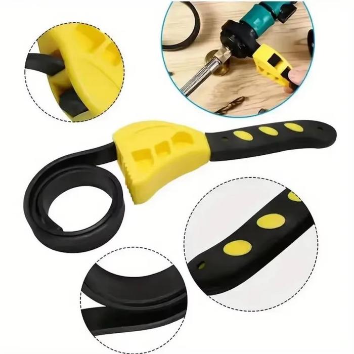 Alat Pembuka Filter Oli Mobil 8inch Kunci Pembuka Oil Filter Wrench Belt Universal Oli Filter Wrenc