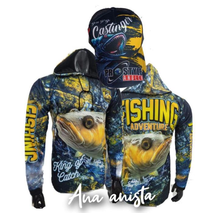 KAOS JERSEY MANCING GABUS TOMAN PLUS TOPI SNAKEHEAD
