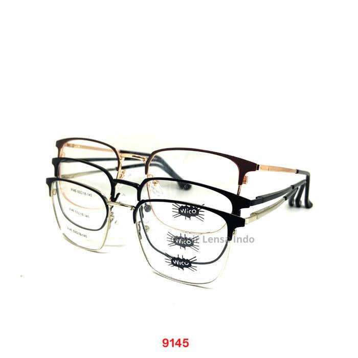 FRAME KACAMATA PRIA / WANITA ORIGINAL WICO 9145 Lebar Frame 145 Size 53 Bridge 18 Full Frame
