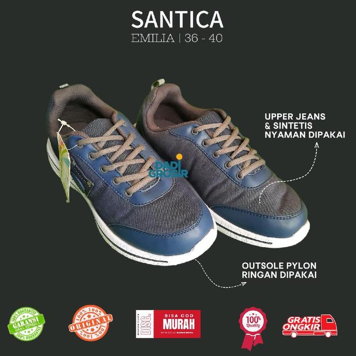 Sepatu Perempuan Laki-Laki Ringan Bahan Jeans Sepatu Anak Cowok Keren Sepatu Anak Perempuan No. 36-4