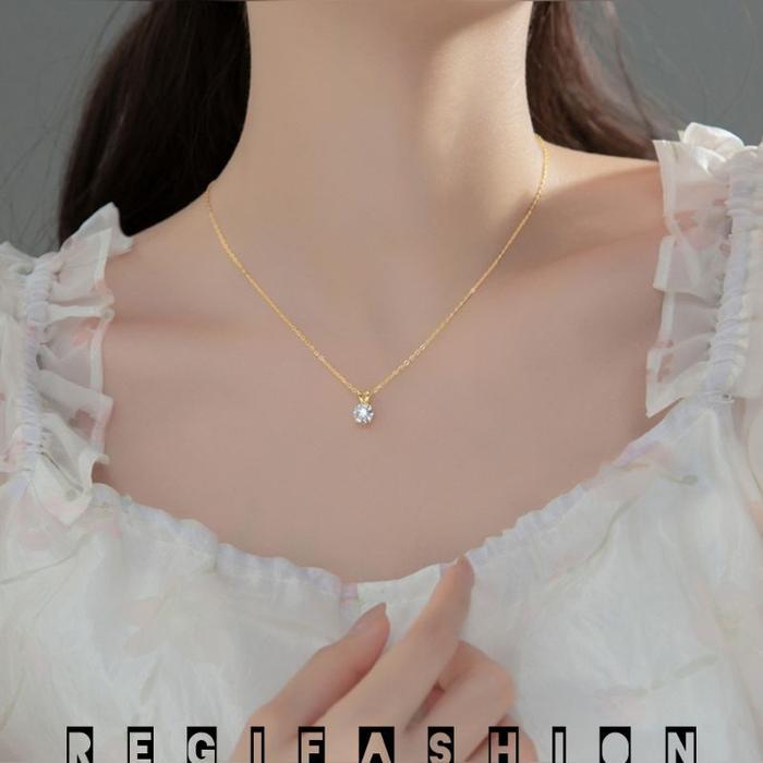 KALUNG EMAS 5GRAM/700K RANTAI NURI LIONTIN BULAT PERMATA BERKILAU FASHION WANITA TERLARIS ANTI KARAT
