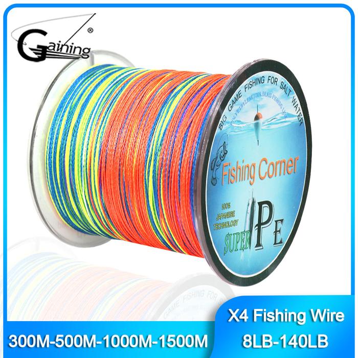 300M/500M/1000M/1500M Braided Fishing Line 4 Strands PE Braid