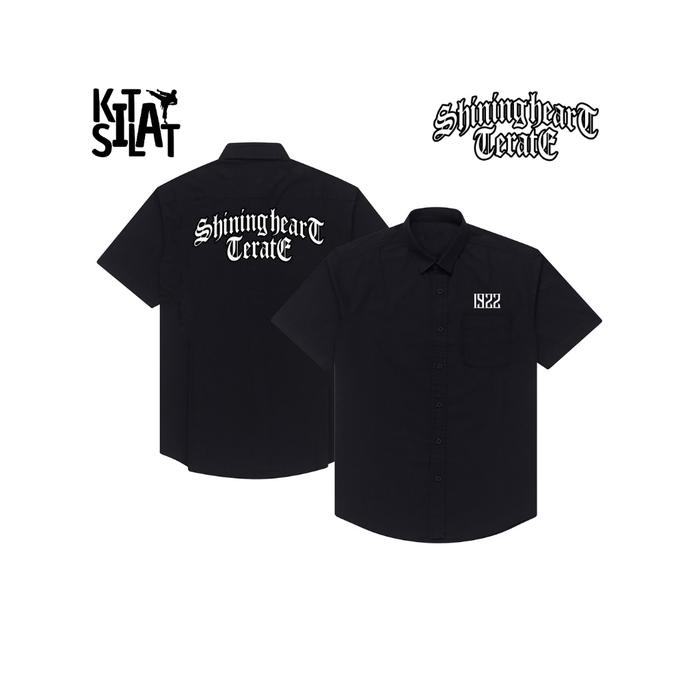 KEMEJA PSHT DESAIN SHINING HEART TERNATE KEKINIAN ATRIBUT PENDEKAR BAHAN HALUS ADEM