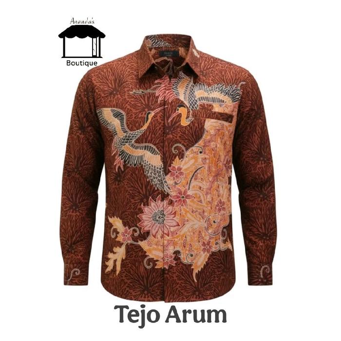 Kemeja Batik Pria Motif Tejo Arum Slim Fit Lengan Panjang