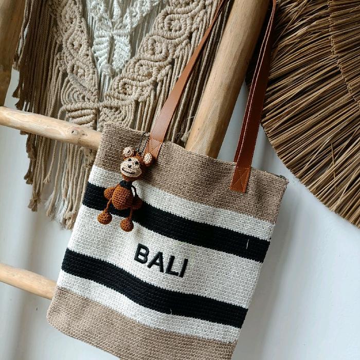tas rajut bali tas murah tote bag