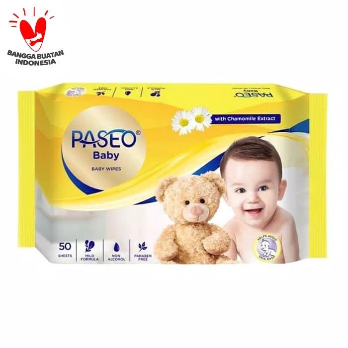 ALT - Tisu Basah PASEO baby Wipes 50s - Tissue Ganti Popok bayi 50 Sheets