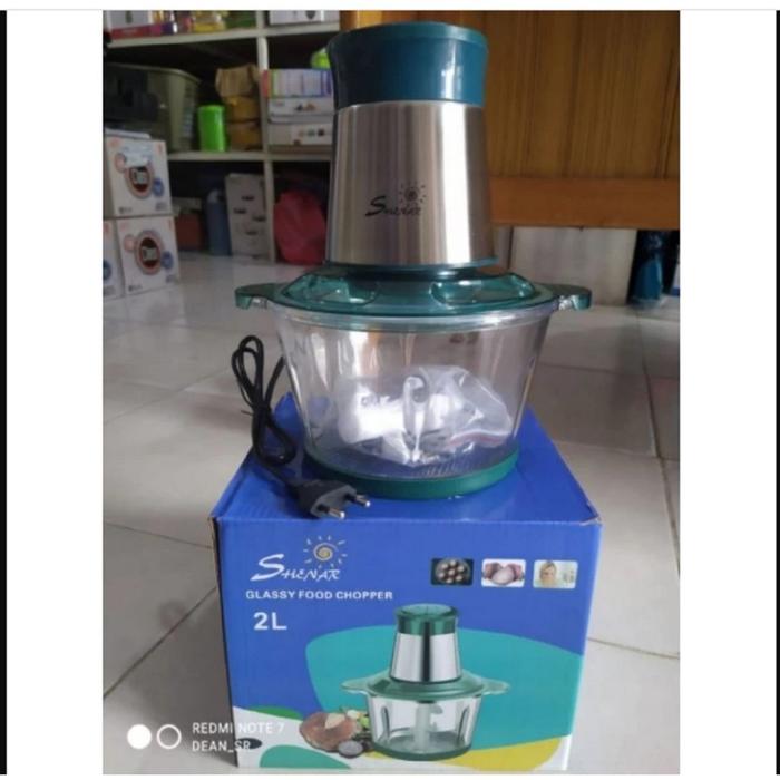 Glassy Food Chopper / Chopper Kaca/Meat Grinder/Blender Daging/Blender Bumbu 2 Ltr
