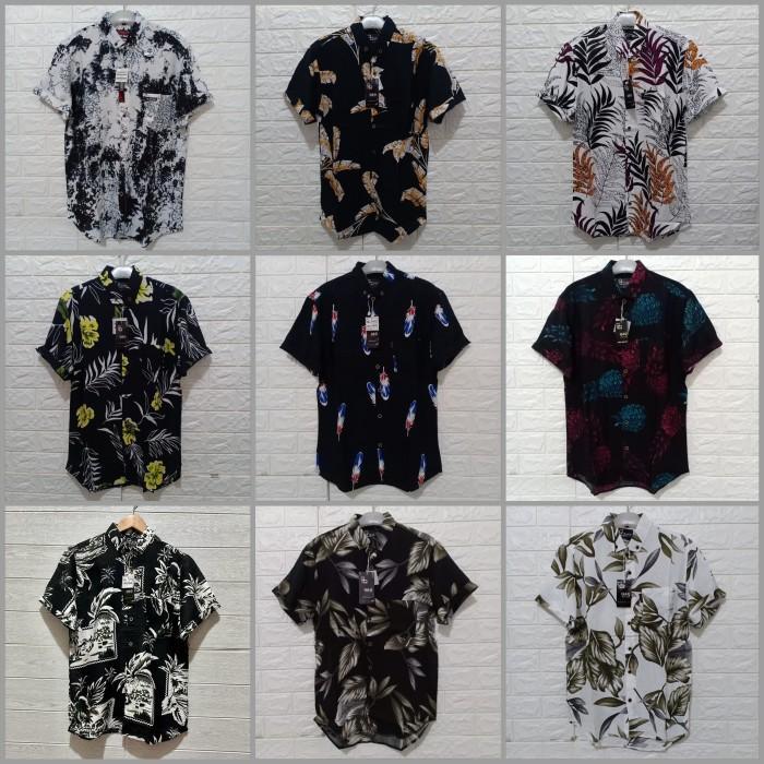 (Allthebest) Kemeja pantai Brand distro Surfing Hurley Lengan pendek Pria Murah
