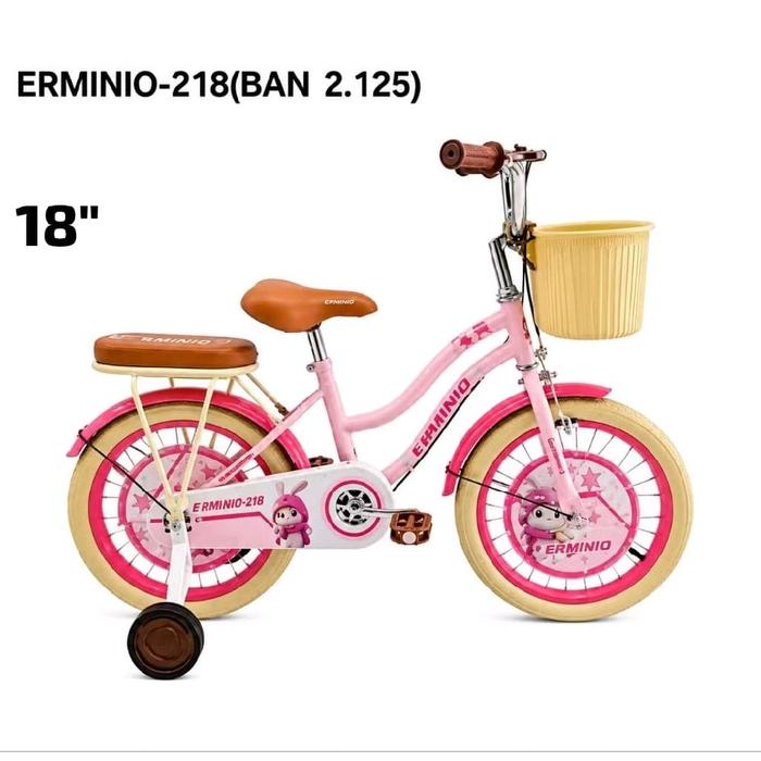 Sepeda anak cewe ukuran 18 erminio 218