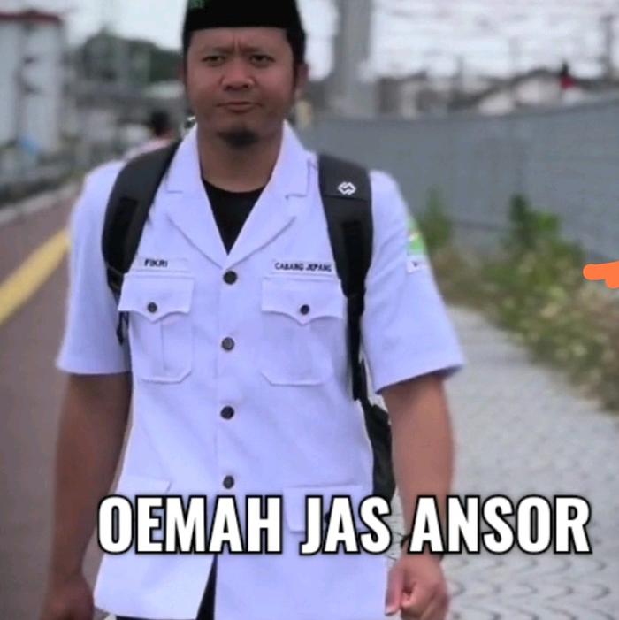 JAS SUKARNO RIJALUL ANSOR LENGAN PENDEK + BONUS NAMA DAN WILAYAHNYA
