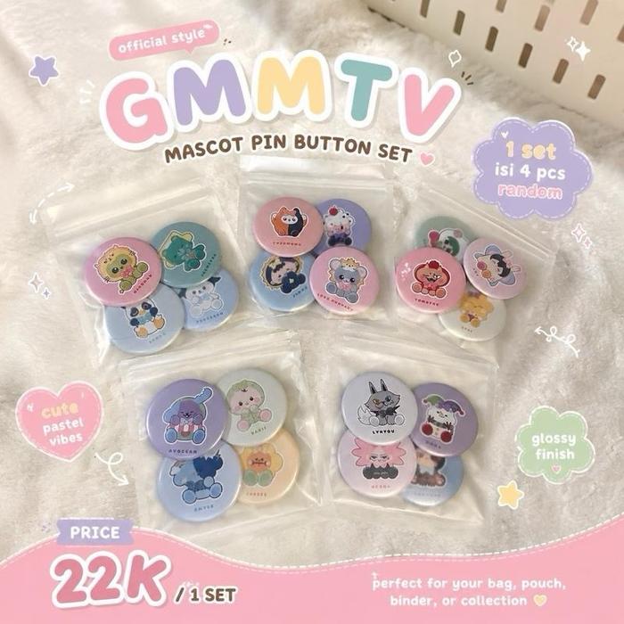 GMMTV MASCOT PINBUTTON SET