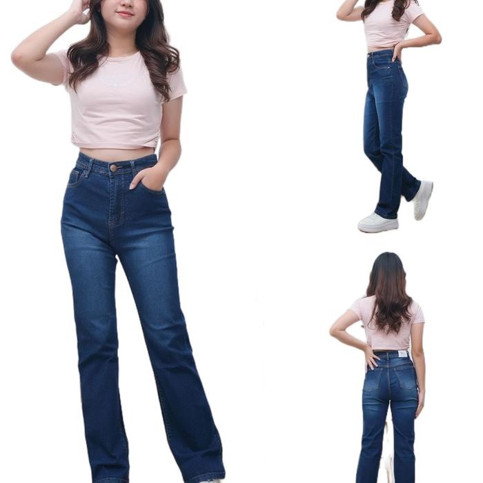 RJ Celana Loose Jeans Highwaist L414