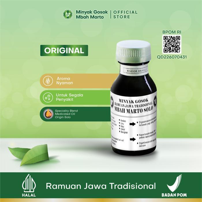Minyak Gosok Mbah Marto Solo Original ASLI 100% 60ml Medicated Oil