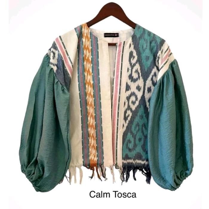 outer tenun bolero - atasan wanita - outer tenun