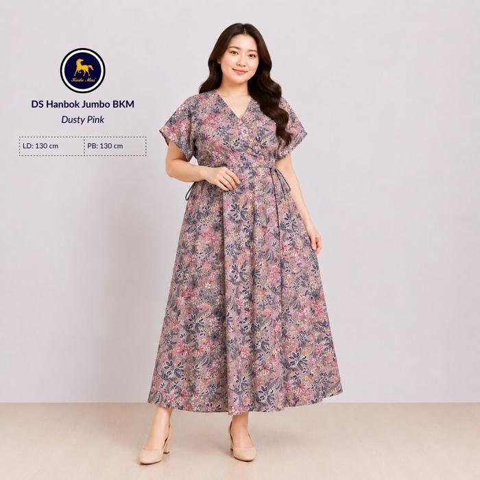 Batik Kuda Mas Longdress HANBOK JUMBO LD 130 | Daster Panjang Selempang Busui Friendly
