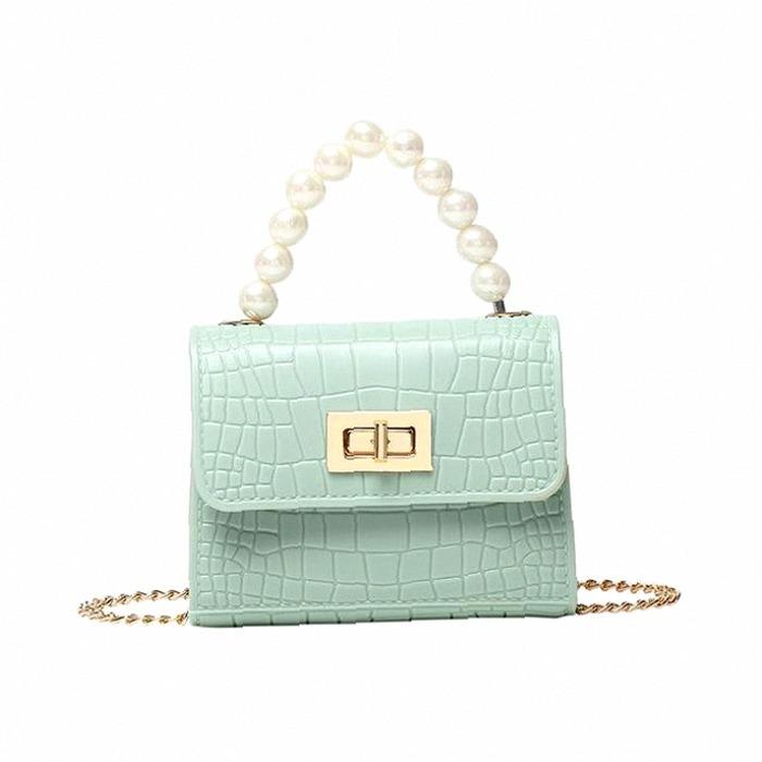 BISA COD T5047 Tas Jelly Motif Kulit Buaya Mutiara Gaya Korea / Tas Selempang Wanita | Kekinian