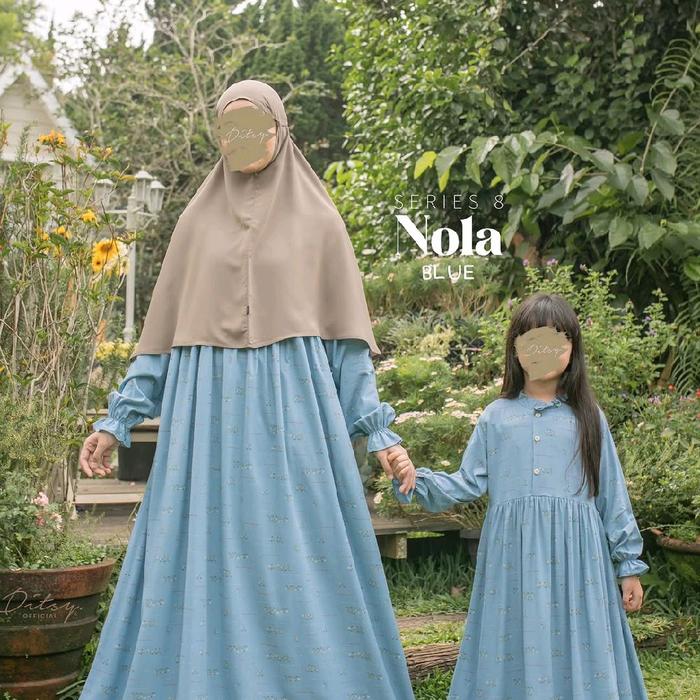 Ditsy Nightgown Nola Blue series 8 Base Viscose Gamis Wanita
