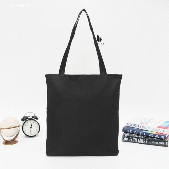 Tas Tote Bag Kanvas Resleting POLOS Tas Selempang Totebag Canvas Sleting Totbag Lucu Kekinian Totteb