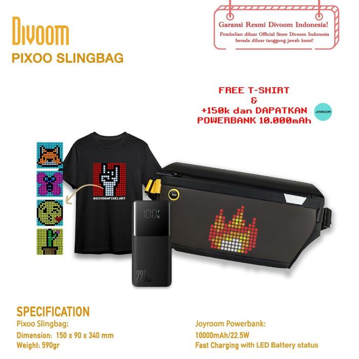 STOK TERBATAS Divoom Pixoo Slingbag