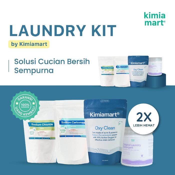 Kimiamart Laundry Kit - Paket Pembersih Pakaian Kimiamart / Oxy Clean V2 Pembersih Noda / Deterjen /