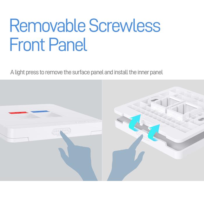 AMPCOM 86 Jenis Pelat Komputer Soket Panel Modul Jaringan RJ11 RJ45