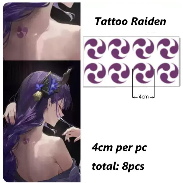 Tato temporer TATTOO Genshin Impact/Nilou/Xiao/Yoimiya/Raiden/Wanderer COSPLAY