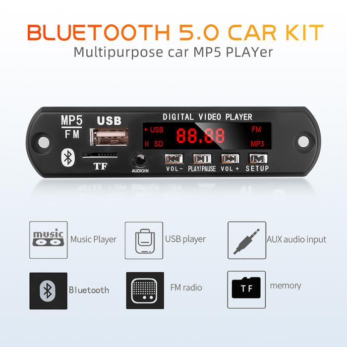 MP5 Player Detector Module FM Bluetooth Decoders Support USB TF MP3