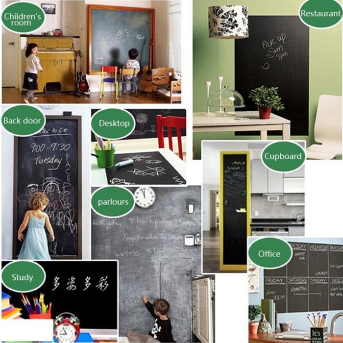 High Quality Chalk Wall Sticker With Chalk 45*200CM Adhesive Blackboard Blackboard Stickers Chalk Bo